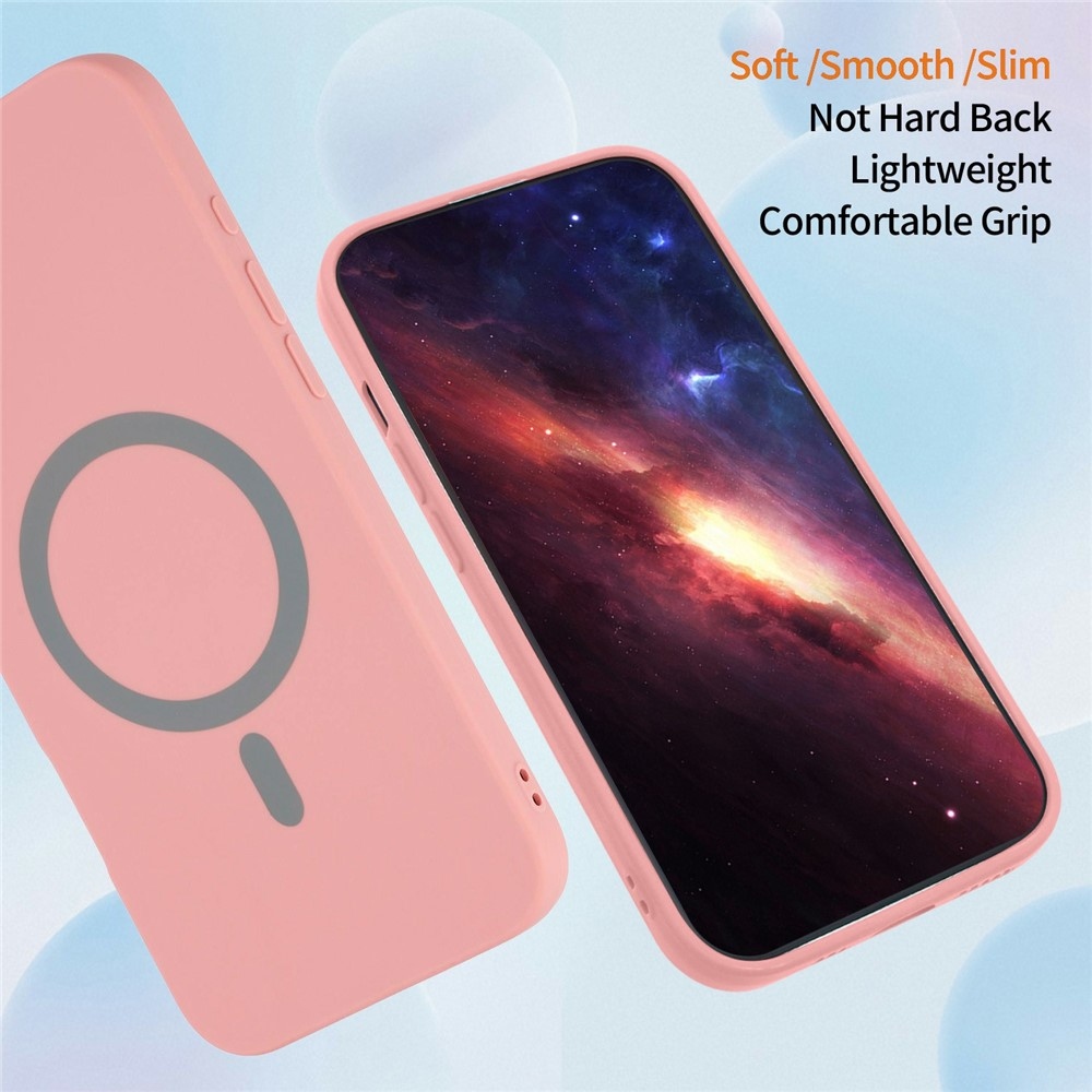 Solide zselés tok MagSafe-val Xiaomi Redmi Note 15 Pro 4G - rózsaszínű