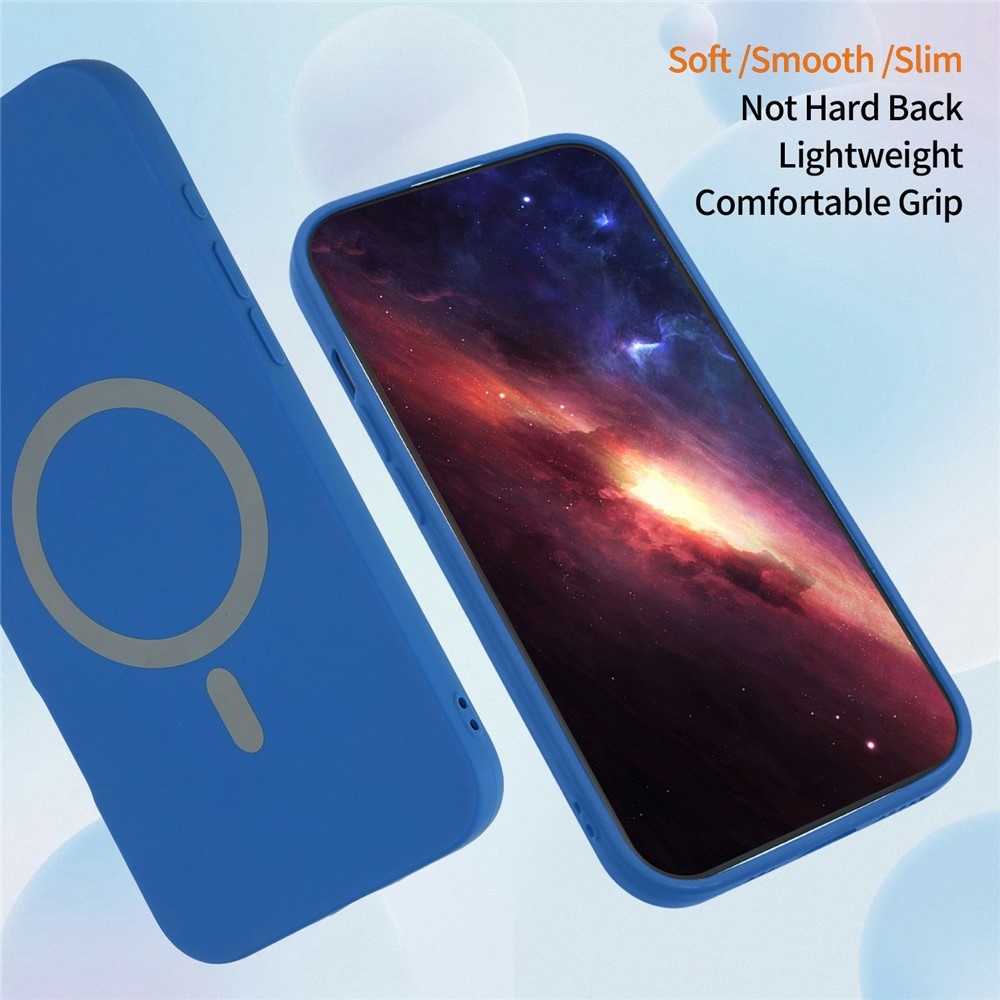 Solide zselés tok MagSafe-val a Xiaomi Redmi Note 15 Pro 4G-hez - sötétkék