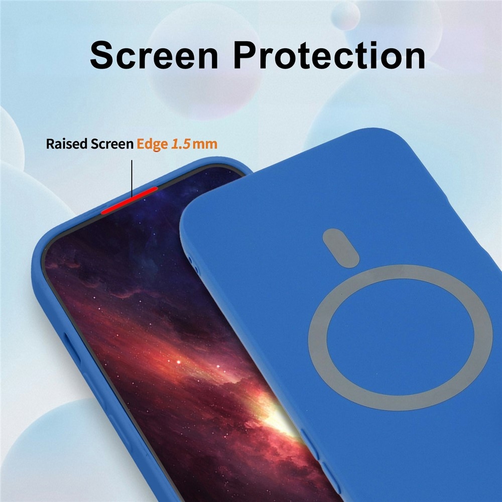 Solide zselés tok MagSafe-val a Xiaomi Redmi Note 15 Pro 4G-hez - sötétkék