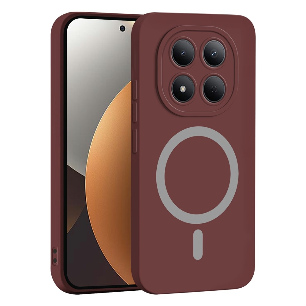 Solide zselés tok MagSafe-val Xiaomi Redmi Note 15 Pro 4G - bordó színben