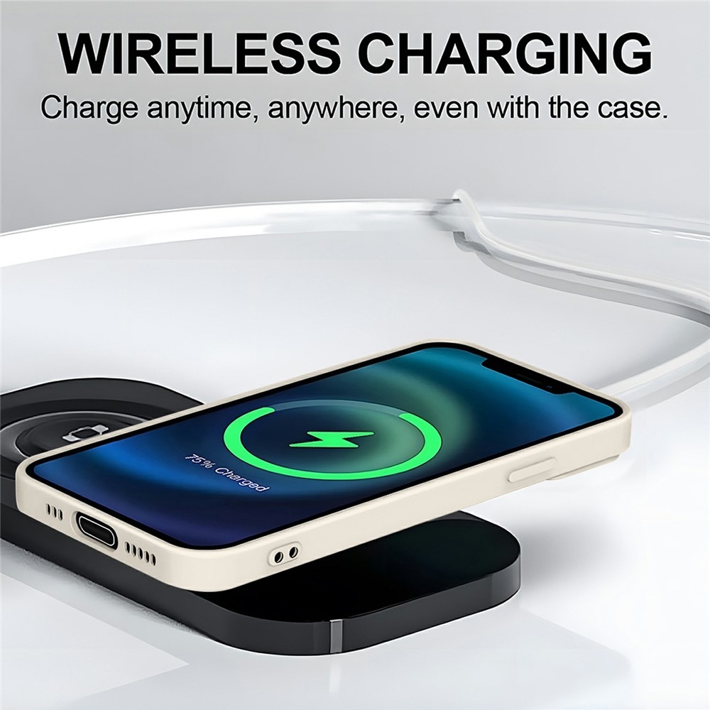 Solide zselés tok MagSafe-val a Xiaomi Redmi Note 15 Pro 5G-re - bézs