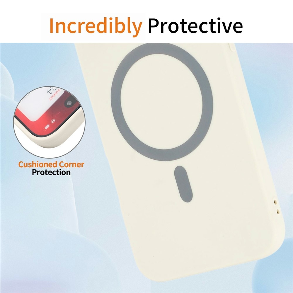 Solide zselés tok MagSafe-val a Xiaomi Redmi Note 15 Pro 5G-re - bézs