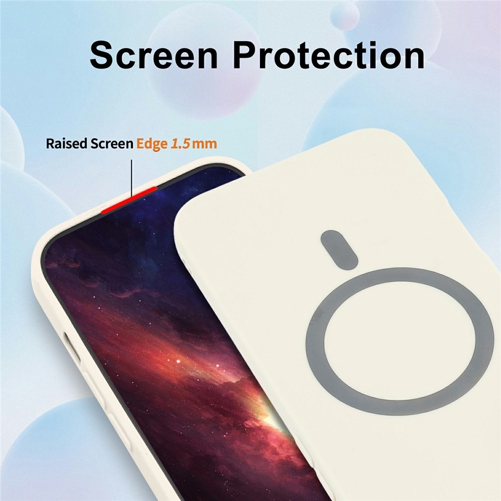 Solide zselés tok MagSafe-val a Xiaomi Redmi Note 15 Pro 5G-re - bézs