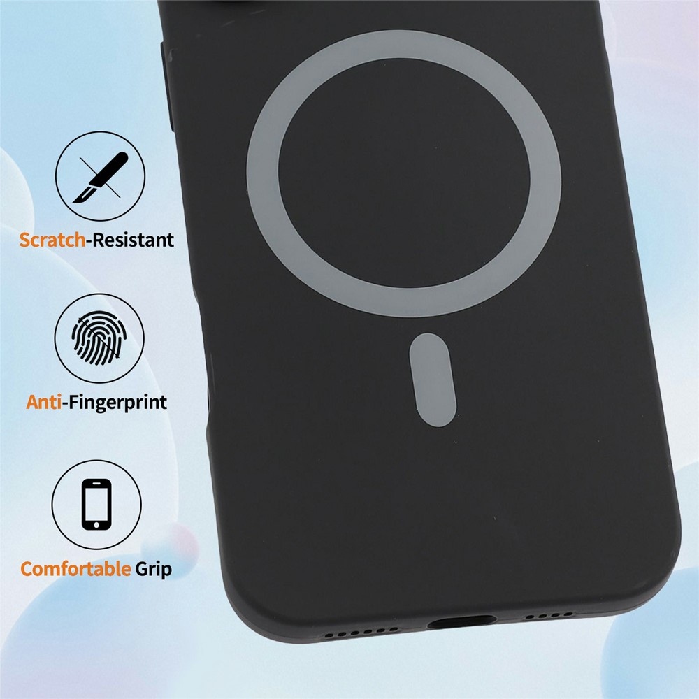 Solide zselés tok MagSafe-val a Xiaomi Redmi Note 15 Pro 5G-hez - fekete