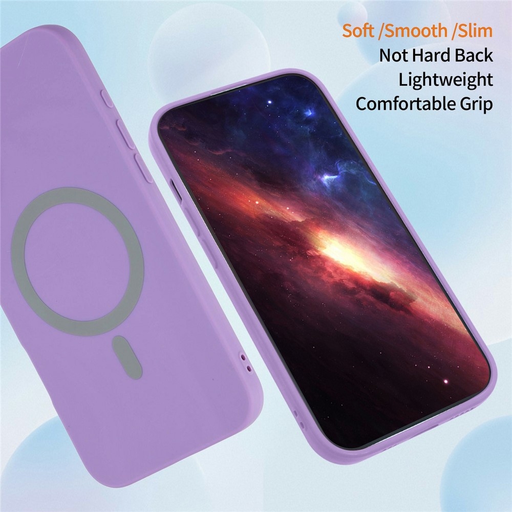 Solide zselés tok MagSafe-val a Xiaomi Redmi Note 15 Pro 5G-re - lila