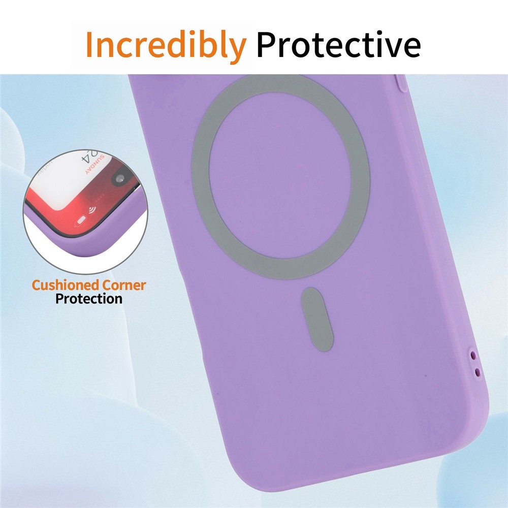 Solide zselés tok MagSafe-val a Xiaomi Redmi Note 15 Pro 5G-re - lila