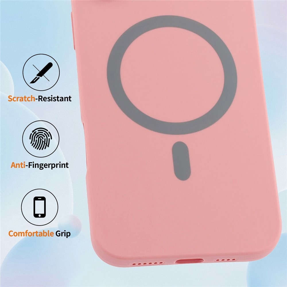 Solide zselés tok MagSafe-val a Xiaomi Redmi Note 15 Pro 5G-re - rózsaszínű