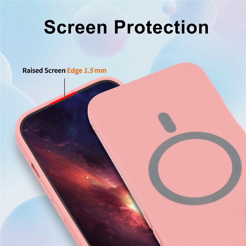 Solide zselés tok MagSafe-val a Xiaomi Redmi Note 15 Pro 5G-re - rózsaszínű