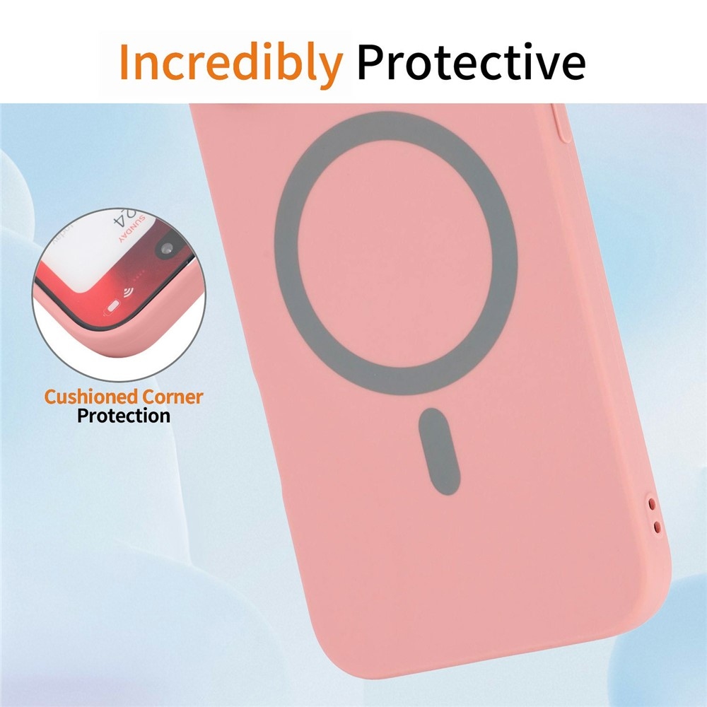 Solide zselés tok MagSafe-val a Xiaomi Redmi Note 15 Pro 5G-re - rózsaszínű