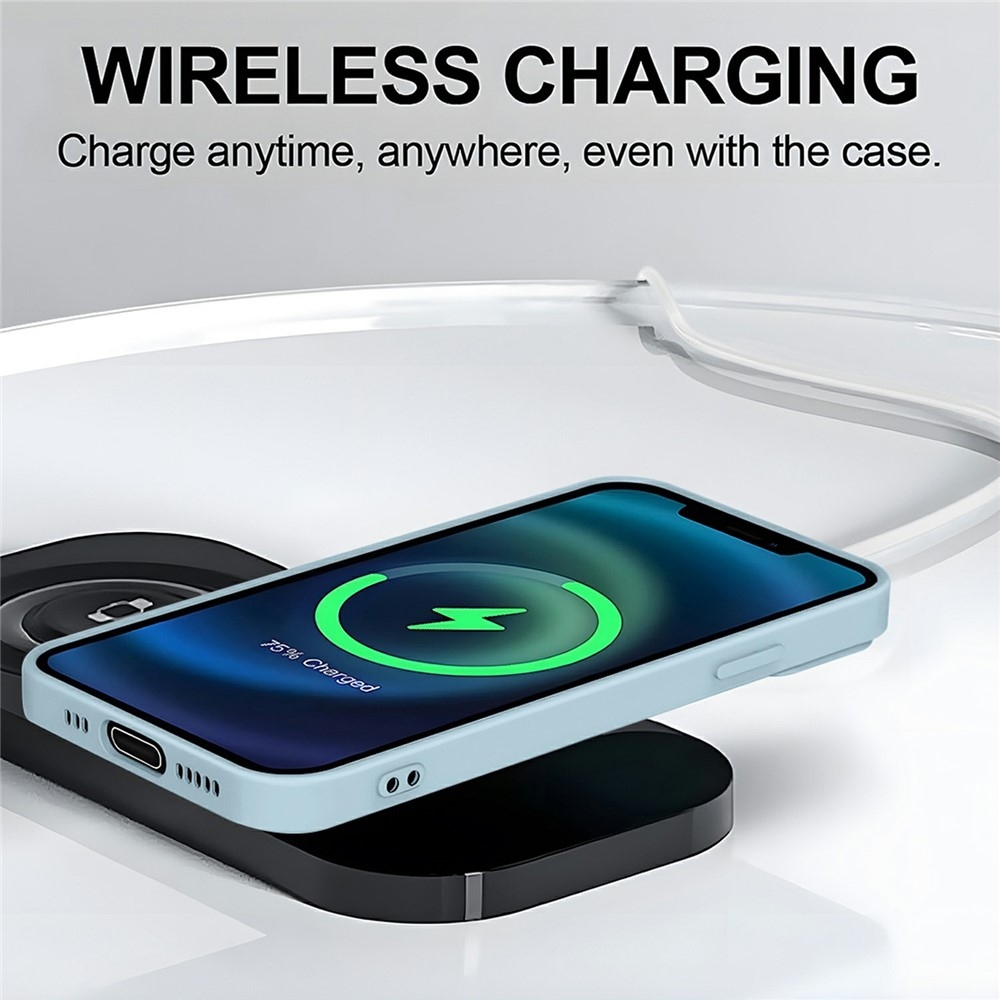 Solide zselés tok MagSafe-val a Xiaomi Redmi Note 15 Pro 5G számára - világoskék színben