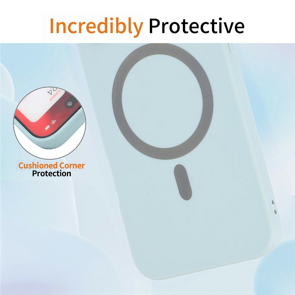 Solide zselés tok MagSafe-val a Xiaomi Redmi Note 15 Pro 5G számára - világoskék színben