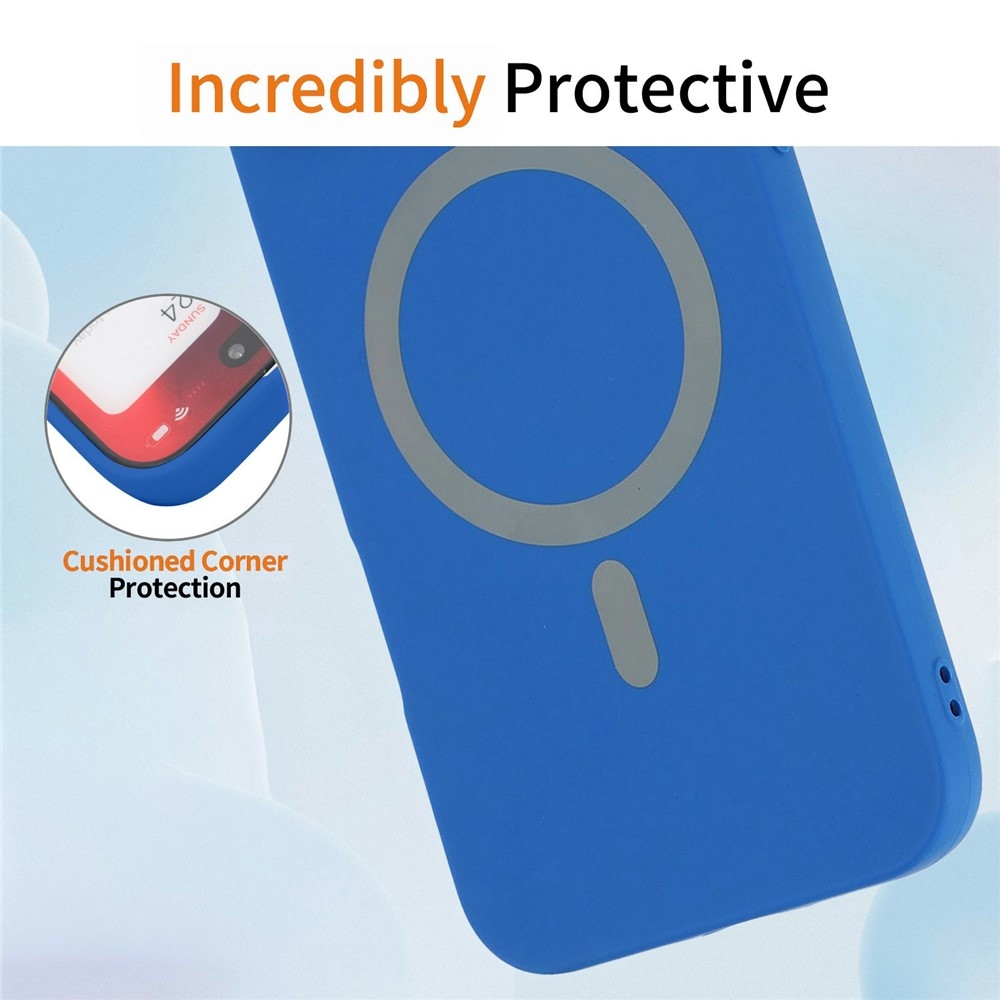 Solide zselés tok MagSafe-val a Xiaomi Redmi Note 15 Pro 5G számára - sötétkék