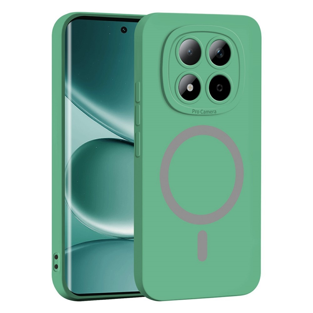 Solide zselés tok MagSafe-val a Xiaomi Redmi Note 15 Pro 5G-re - zöld