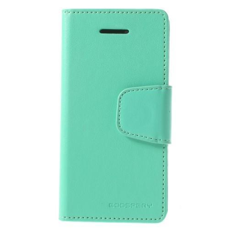 Sonata PU bőr tok iPhone 5C készülékhez - cián színű