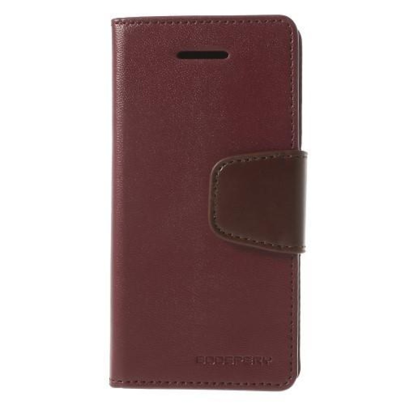 Sonata PU bőr tok iPhone 5C készülékhez - bordó színben