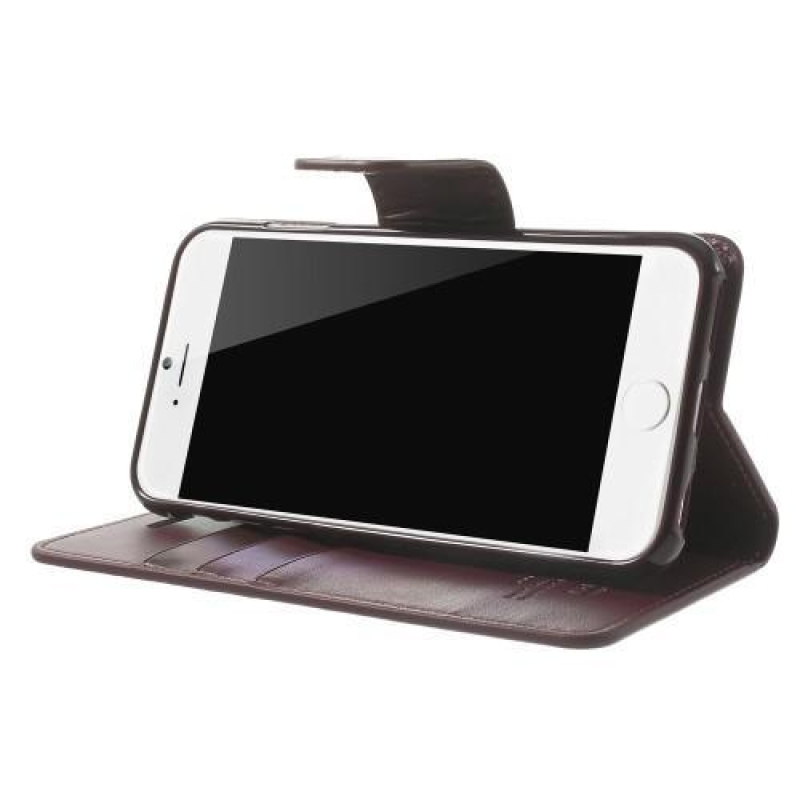 Sonata PU bőr tok iPhone 6s Plus és 6 Plus készülékhez - bordó színű