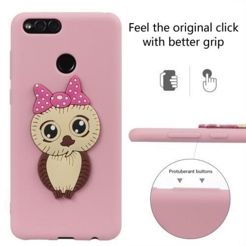 Bagolylány szilikon tok Honor 7X készülékhez - rózsaszín