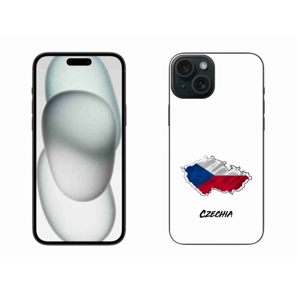 Gél borítás mmCase iPhone 15 Plus készülékhez - Csehország fehér háttér