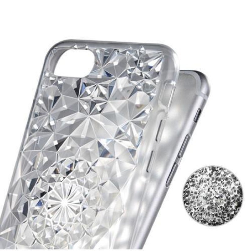 Szikrázó 3D zselés tok iPhone 8 Plus és iPhone 7 Plus készülékhez - fehér