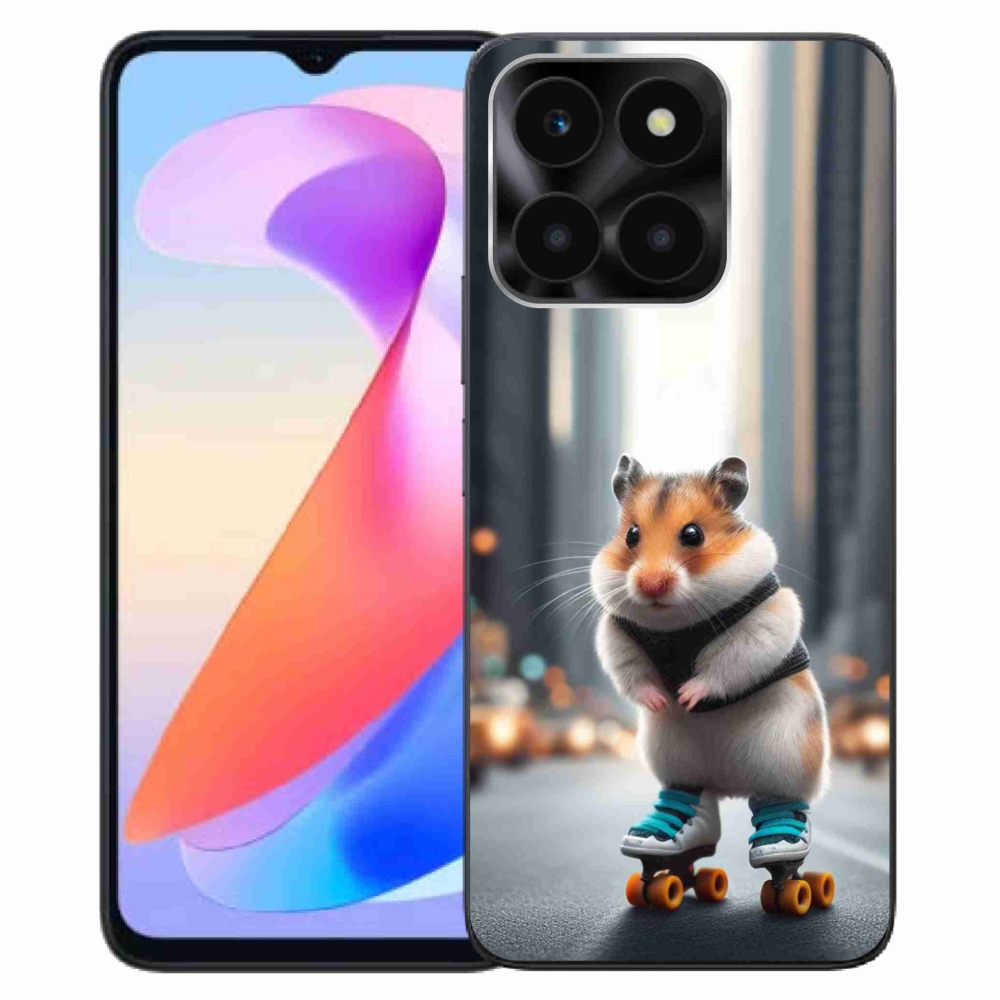 Zselés borítás mmCase a Honor X6a számára - hörcsög a korcsolyán