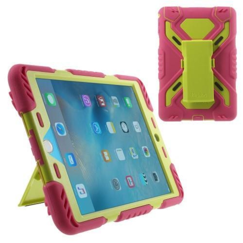 Spider hibrid tartós tok iPad mini 4 készülékhez - zöld/rózsaszín