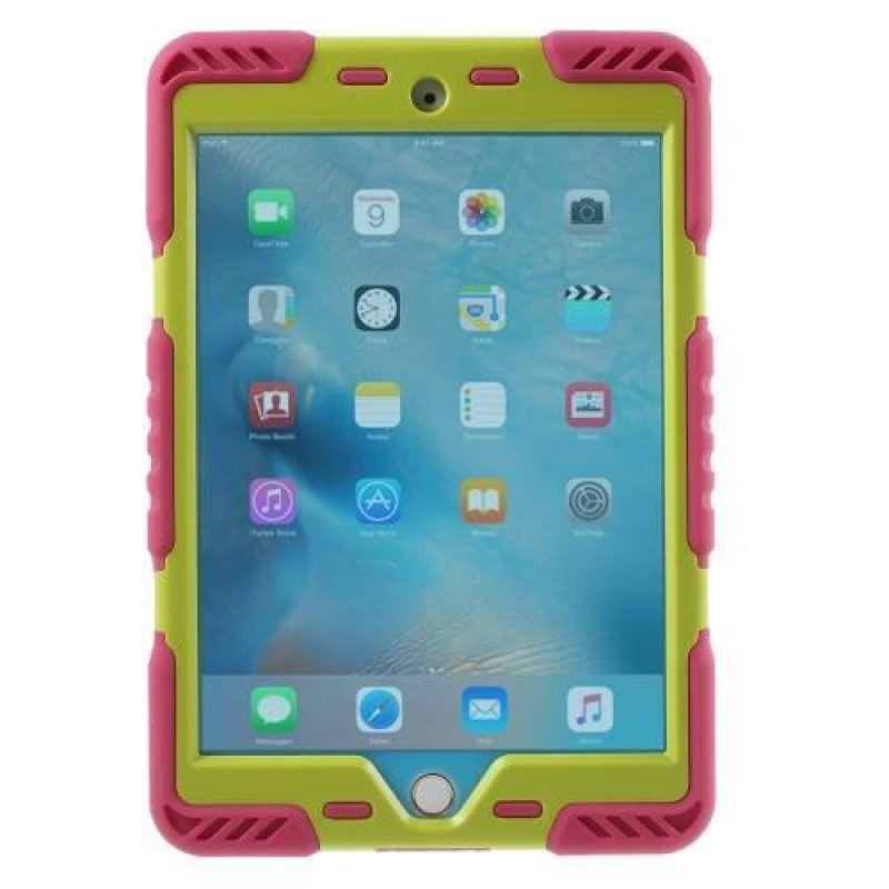 Spider hibrid tartós tok iPad mini 4 készülékhez - zöld/rózsaszín