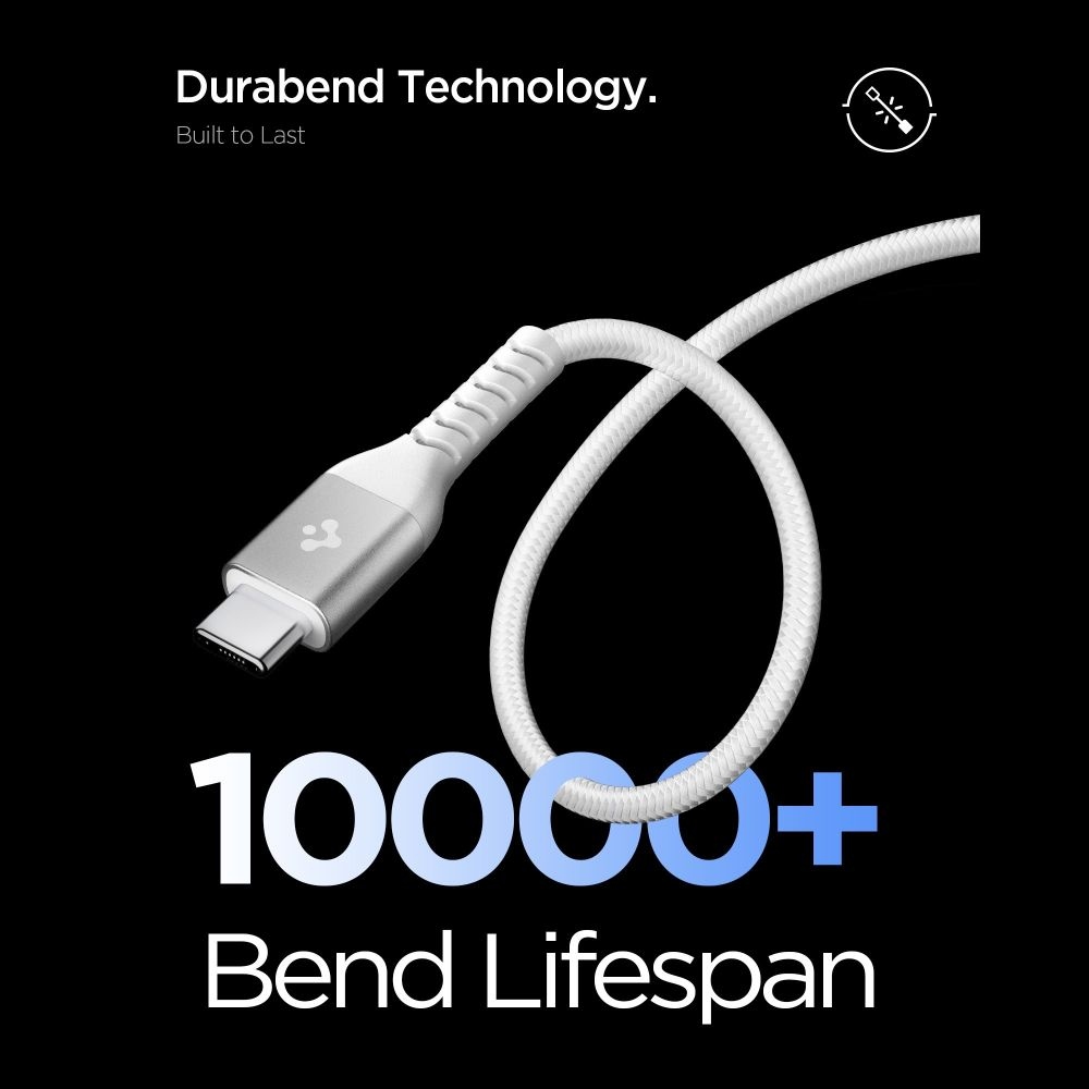 Spigen EB10010CCA USB-C/USB-C adatkábel 100W 1m - fehér