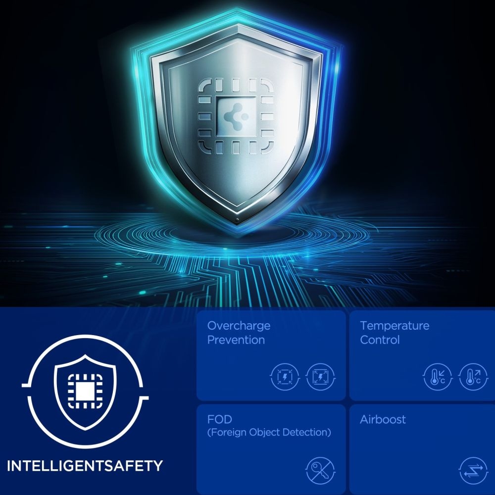 Spigen EV25MFAQ szellőzőtartó MagSafe Qi2 25W vezeték nélküli töltéssel - Fekete