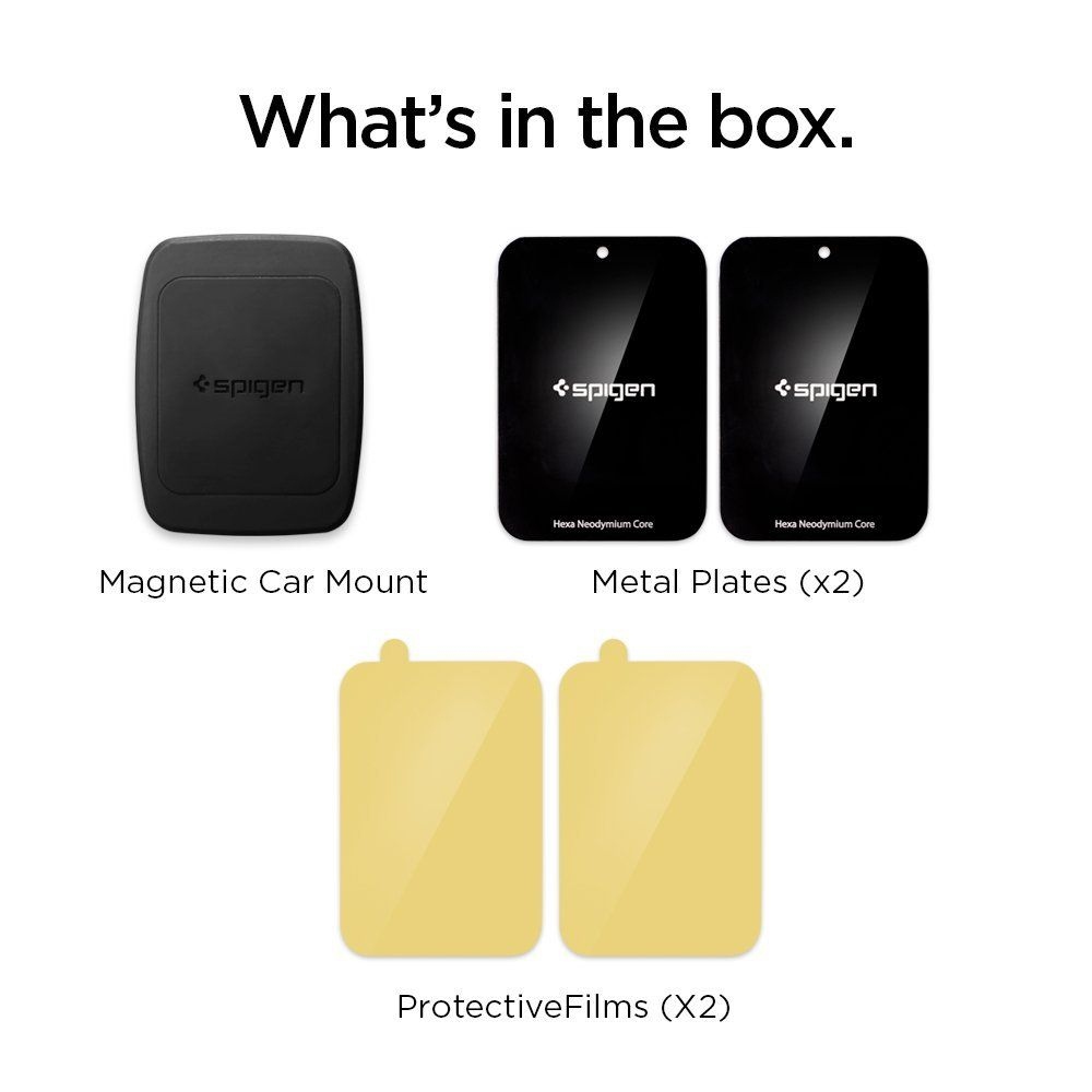Spigen H12 mágneses autós szellőzőtartó - Fekete