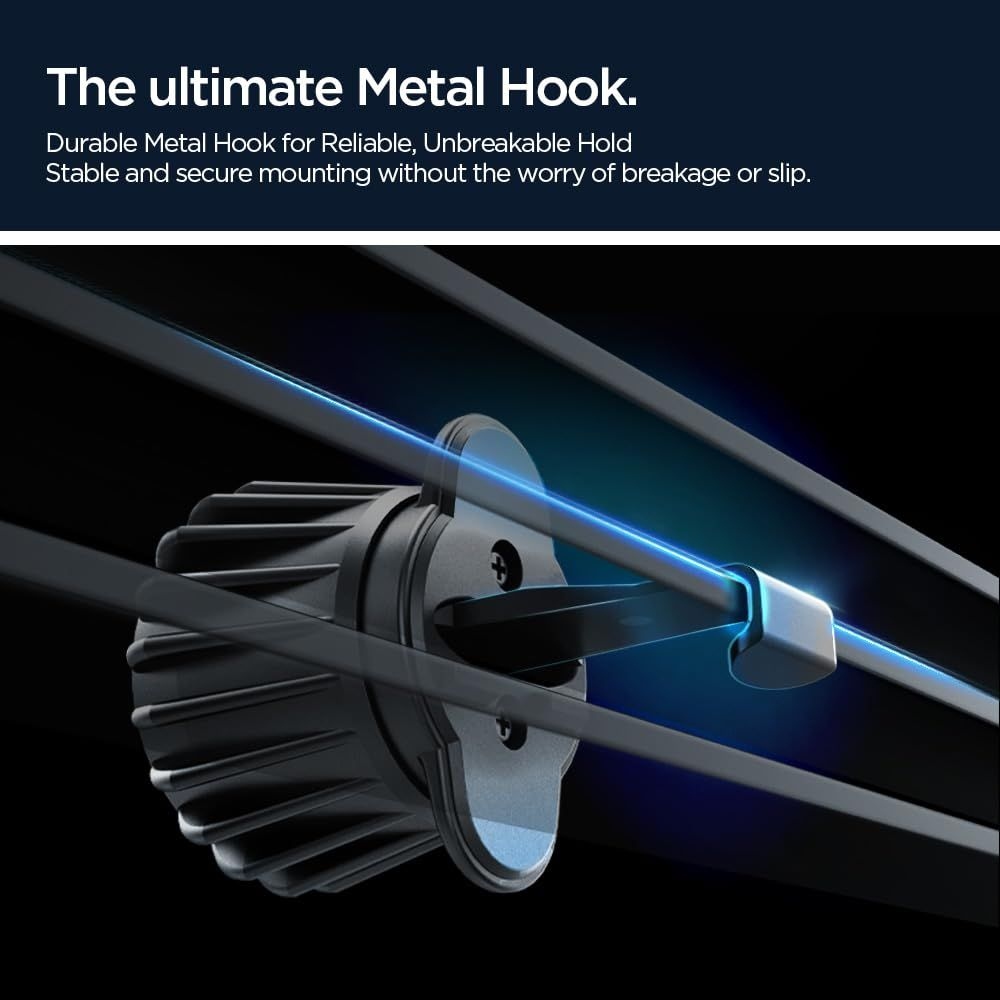 Spigen MFT13 MagSafe mágneses autós tartó műszerfalra és szellőzésre - fekete