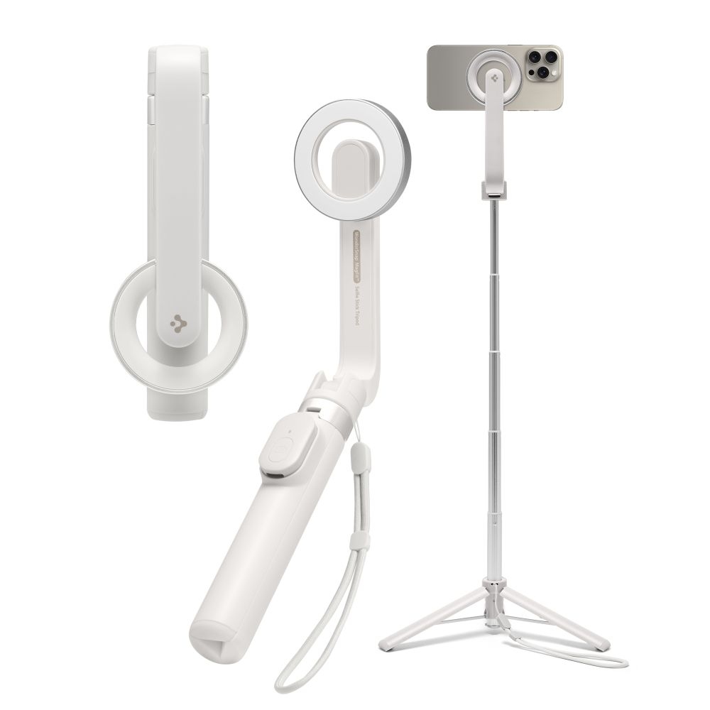 Spigen S571W MagSafe Bluetooth szelfibot állvánnyal - bézs színben