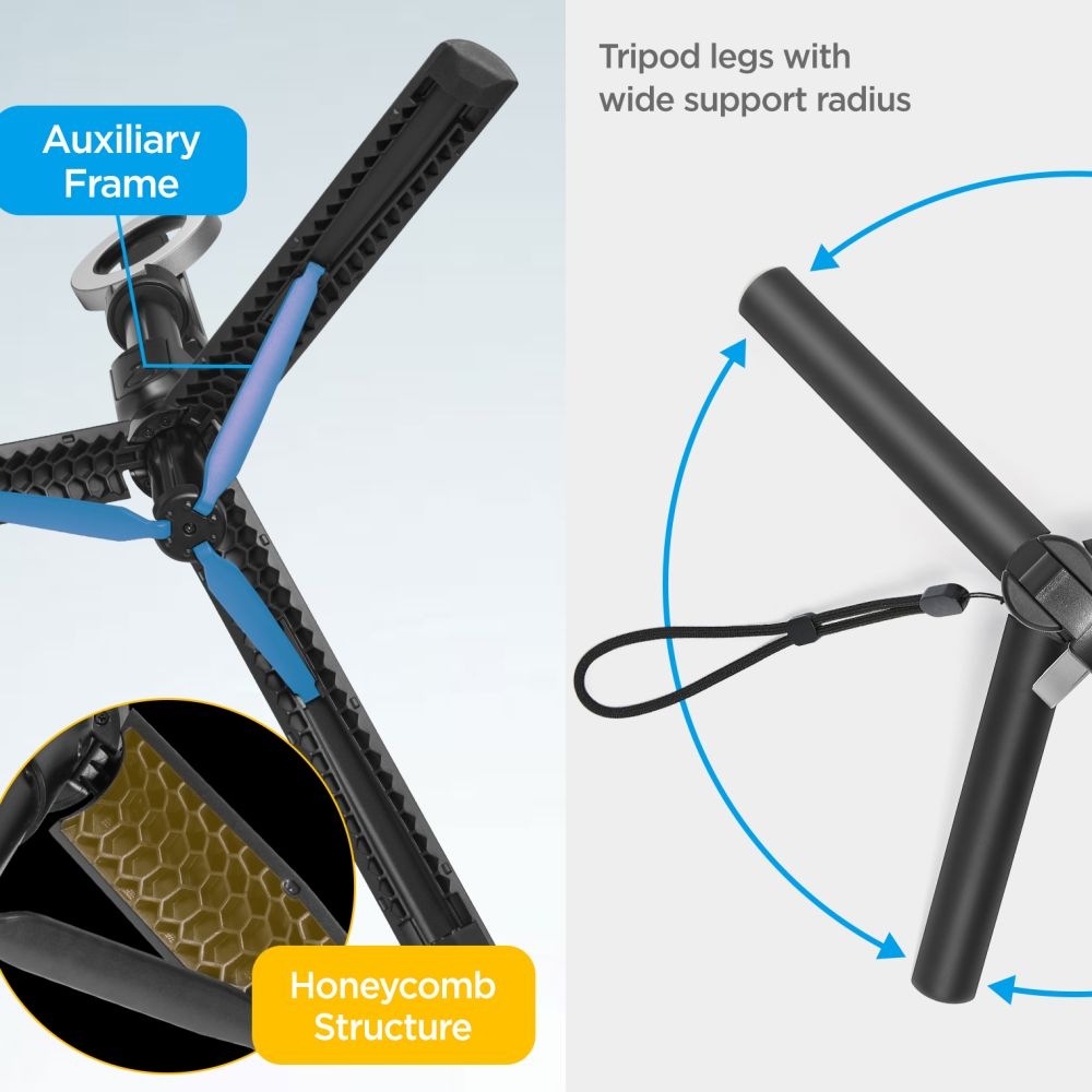 Spigen S580W MagSafe Bluetooth szelfibot hosszú, állvánnyal - fekete