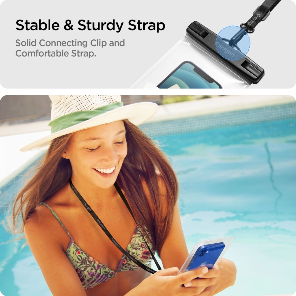 Spigen vízálló univerzális tok A601 (2 db) - átlátszó