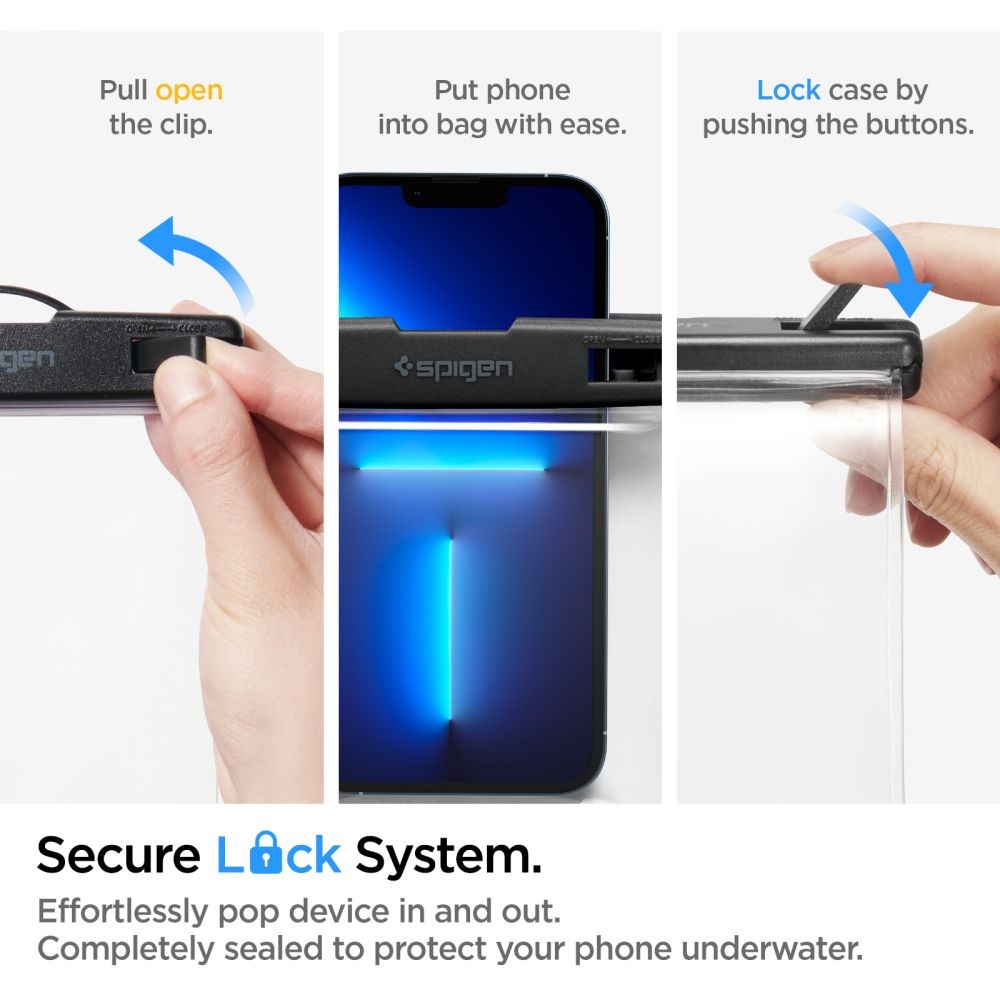 Spigen vízálló univerzális tok A601 - átlátszó