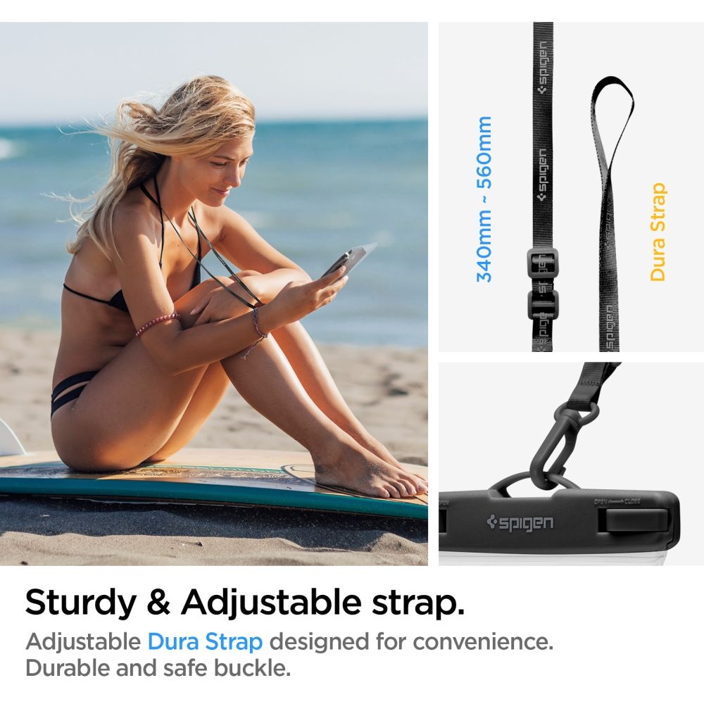 Spigen vízálló univerzális tok A601 - átlátszó