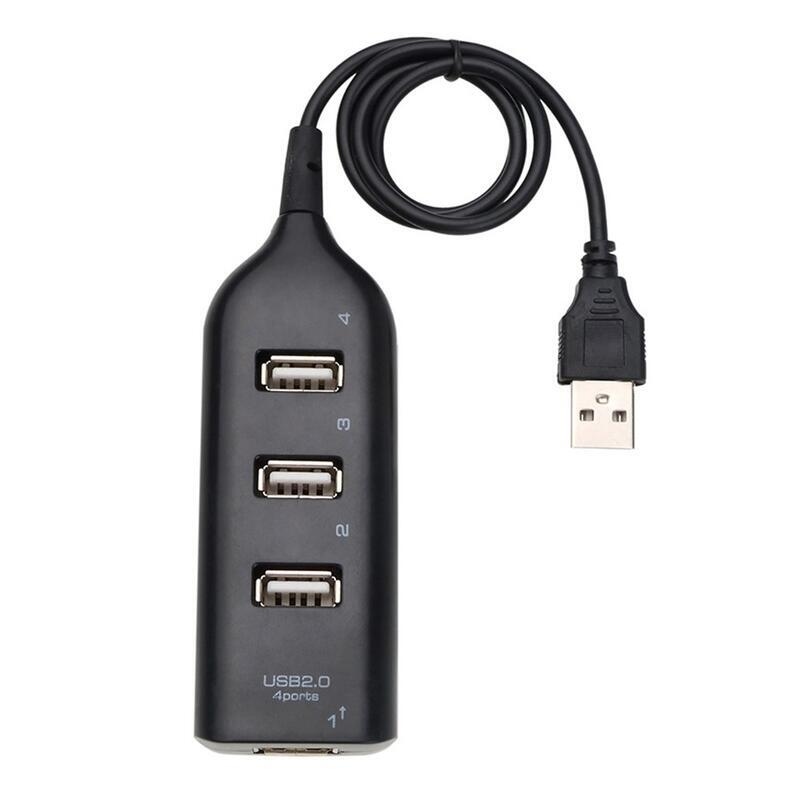 Osztott USB 2.0 HUB - 4 port - fekete