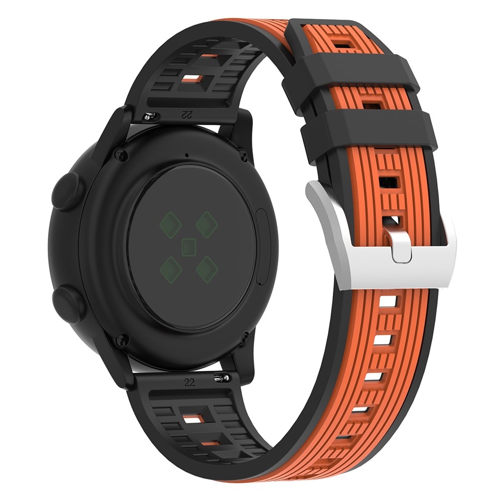 20 mm-es Sports szilikon karkötő a Samsung Galaxy Watch7 44 mm/40 mm-es modellhez – fekete/narancssárga