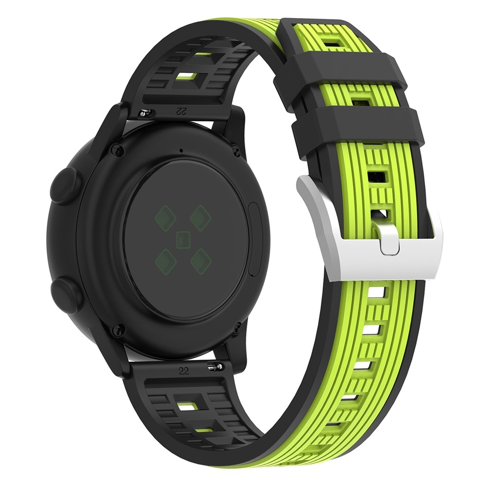 20 mm-es Sports szilikon karkötő a Samsung Galaxy Watch7 44 mm/40 mm-es modellhez – fekete/zöld