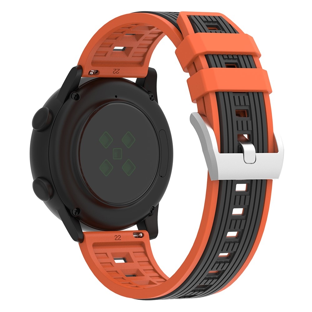 20 mm-es Sports szilikon karkötő a Samsung Galaxy Watch7 44 mm/40 mm-es modellhez – narancssárga/fekete
