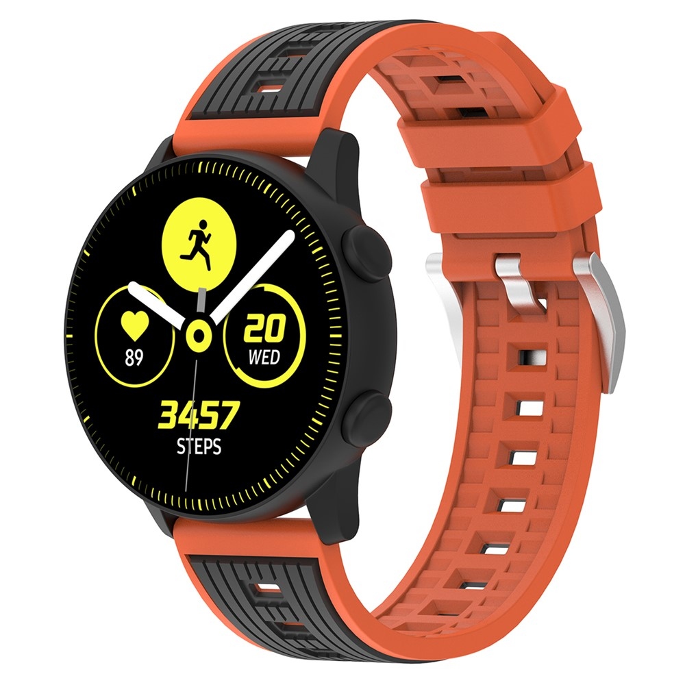20 mm-es Sports szilikon karkötő a Samsung Galaxy Watch7 44 mm/40 mm-es modellhez – narancssárga/fekete
