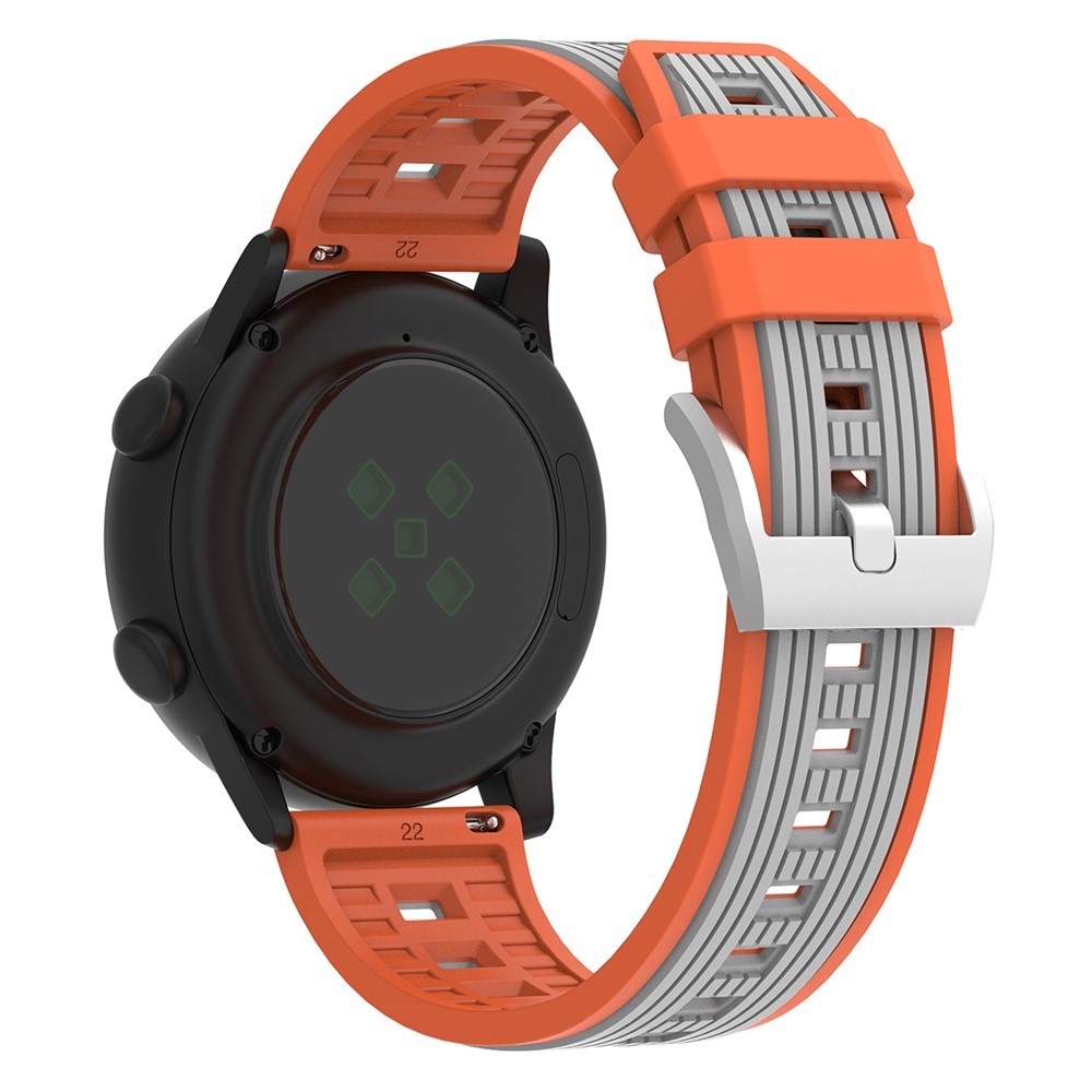 20 mm-es Sports szilikon karkötő a Samsung Galaxy Watch7 44 mm/40 mm-es modellhez – narancssárga/szürke