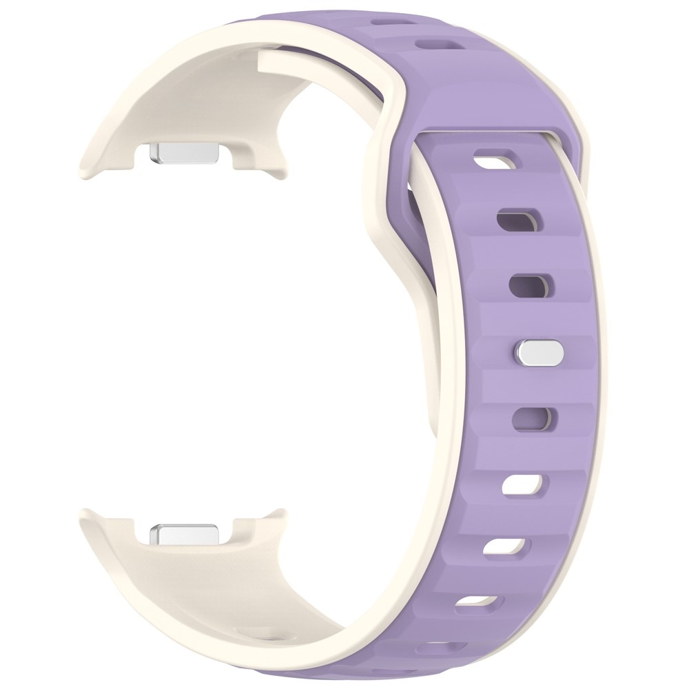 Sports szilikon karkötő a Samsung Galaxy Watch8 Classic 46 mm-es/Watch8 44 mm-es/40 mm-es modellekhez – bézs/lila