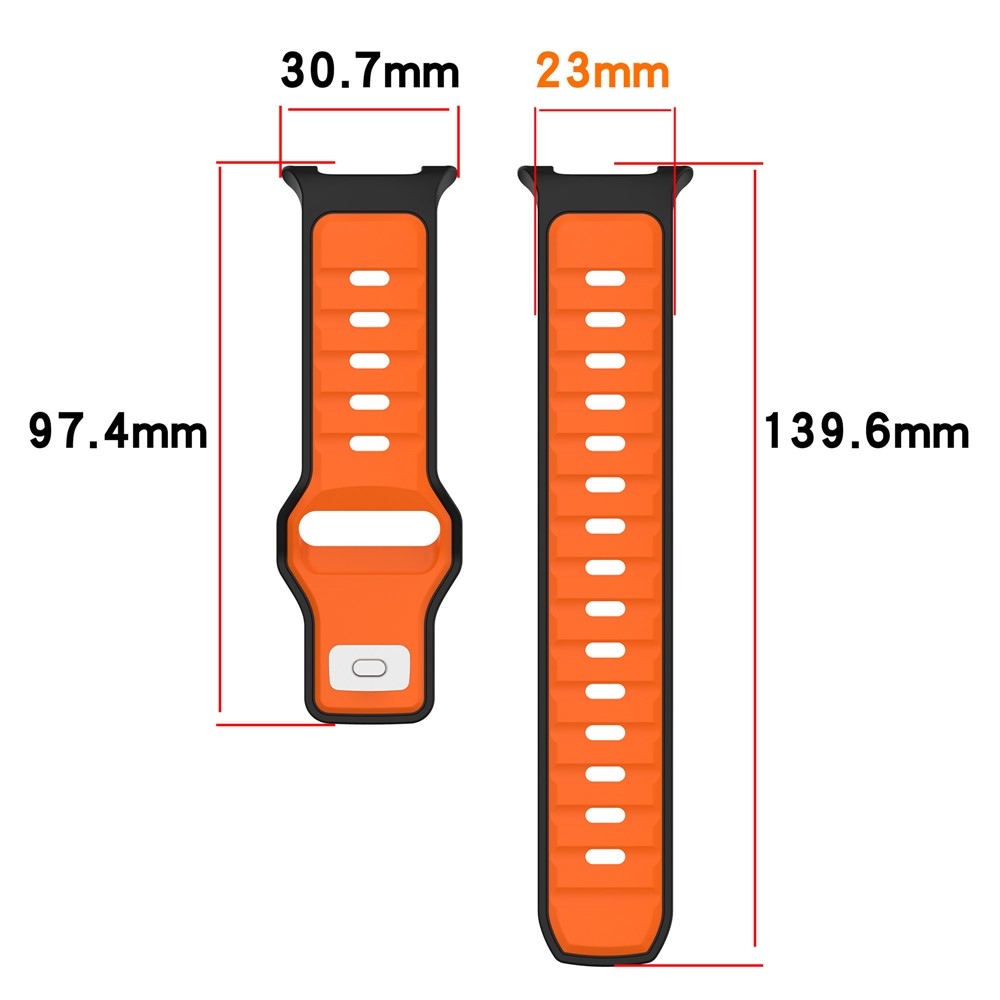 Sports szilikon karkötő a Samsung Galaxy Watch8 Classic 46 mm-es/Watch8 44 mm-es/40 mm-es modellekhez – bézs/lila