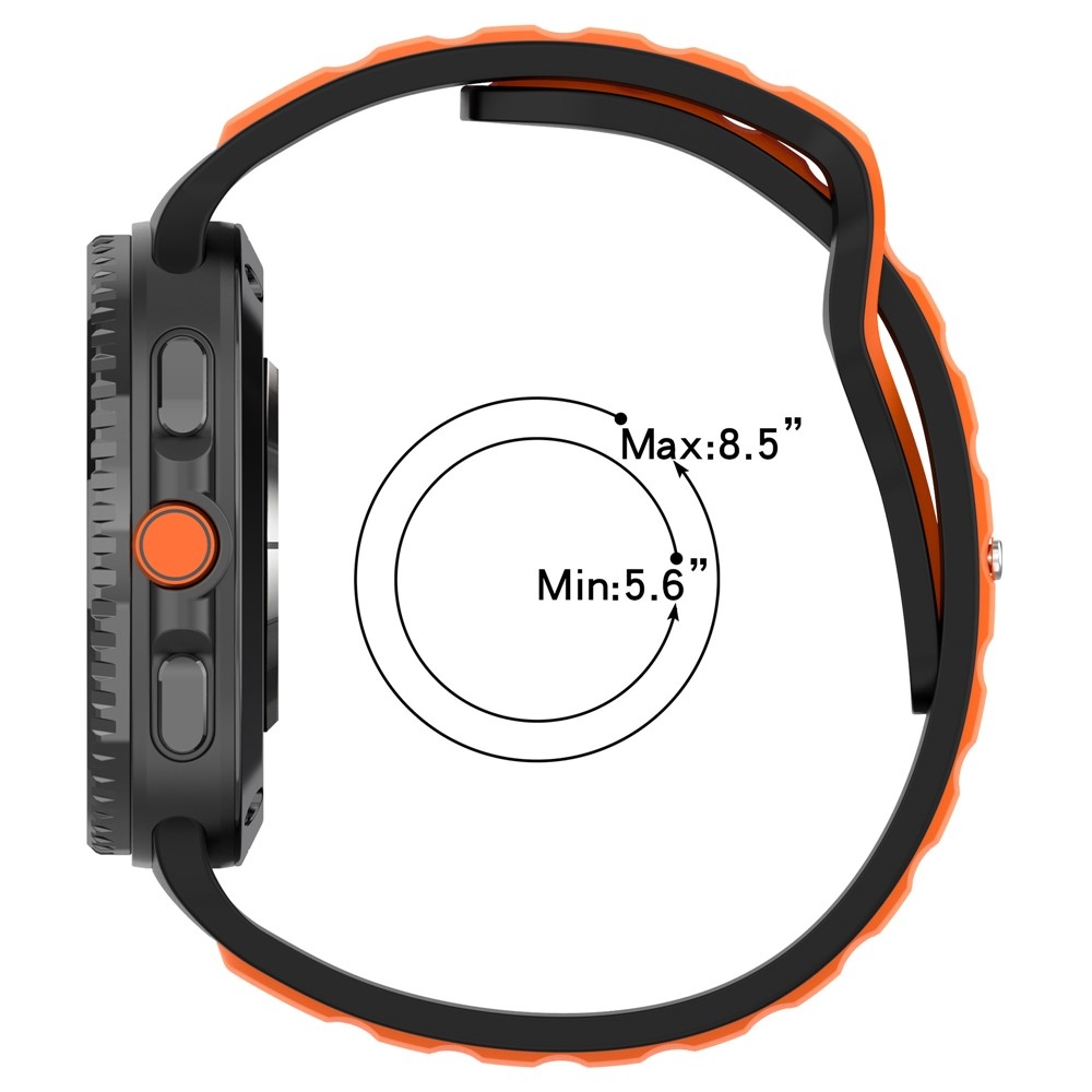 Sports szilikon karkötő a Samsung Galaxy Watch8 Classic 46 mm-es/Watch8 44 mm-es/40 mm-es modellekhez – fekete/fehér