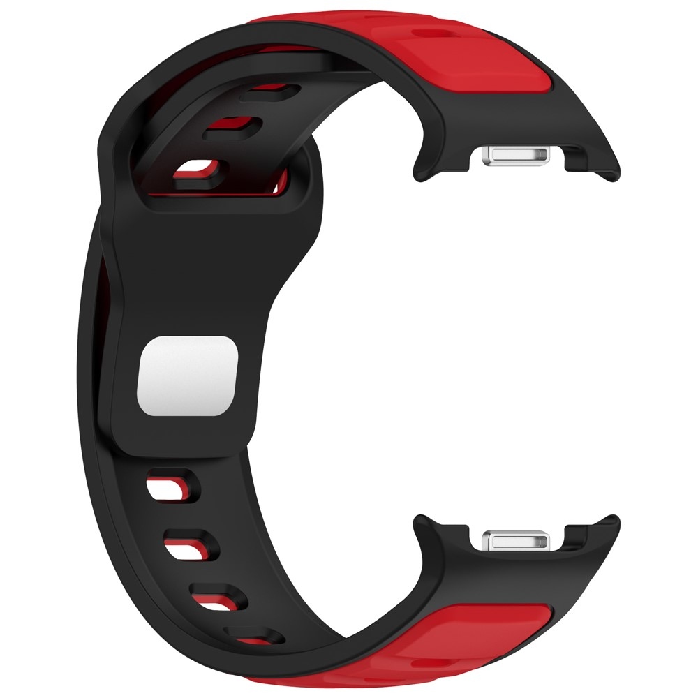 Sports szilikon karkötő a Samsung Galaxy Watch8 Classic 46 mm-es/Watch8 44 mm-es/40 mm-es modellekhez – fekete/piros