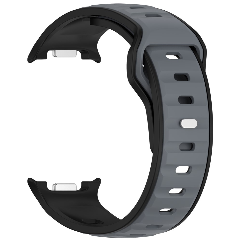 Sports szilikon karkötő a Samsung Galaxy Watch8 Classic 46 mm-es/Watch8 44 mm-es/40 mm-es modellekhez – fekete/szürke