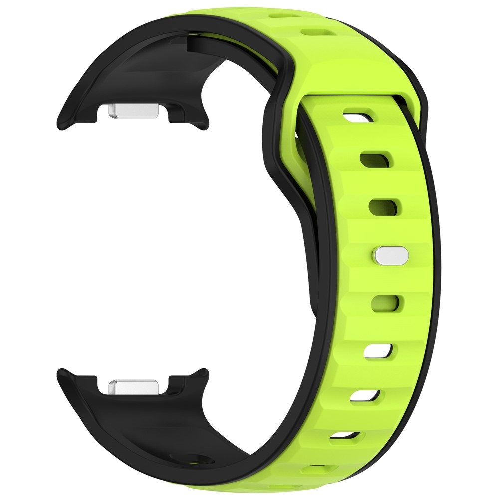 Sports szilikon karkötő a Samsung Galaxy Watch8 Classic 46 mm-es/Watch8 44 mm-es/40 mm-es modellekhez – fekete/zöld