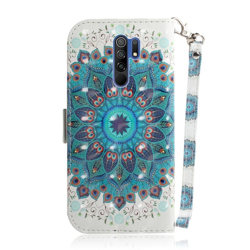 Folt PU bőr pénztárca tok Xiaomi Redmi 9 - mandala