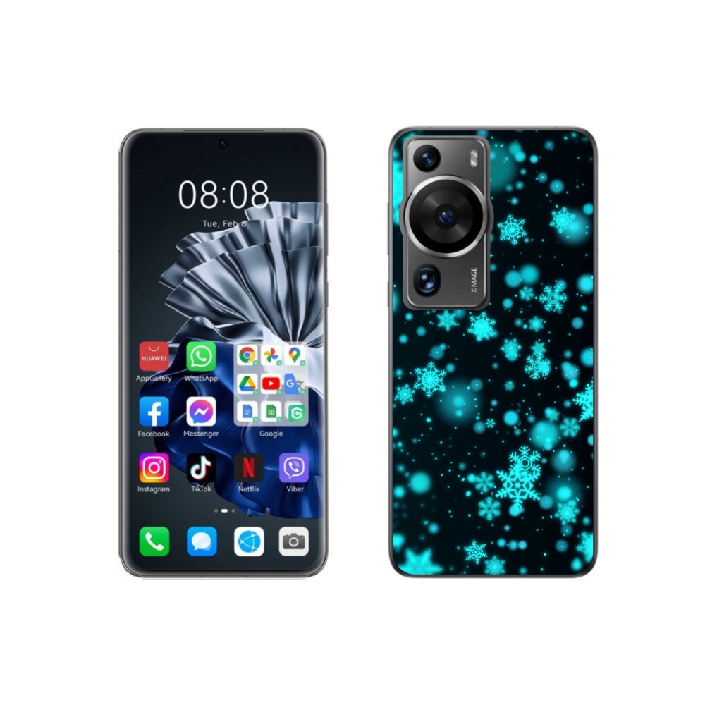 Gél borítás mmCase a Huawei P60 Pro készülékhez - hópelyhek 1