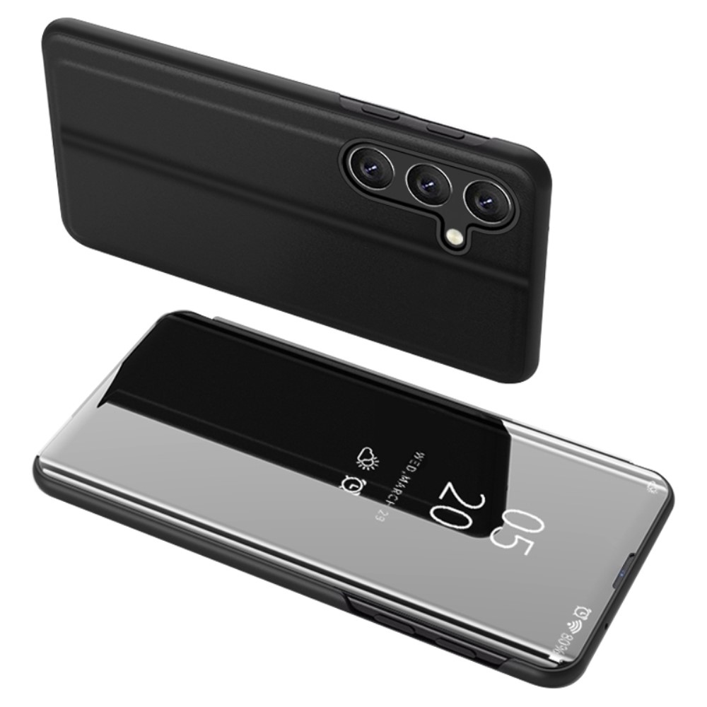 Átlátszó zárófedél matt előlappal a Samsung Galaxy A15 4G/5G készülékre - fekete